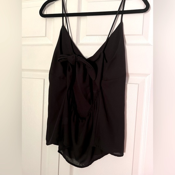 Black Tie Back Tank Top - Picture 2 of 3